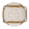 Flash Furniture Gwen 38" Oversize Portable Faux Fur Folding Saucer Moon Chair for Dorm and Bedroom, Ivory Sherpa/Soft Gold Frame FV-FMC-025-IV-SGD-GG - alternate 10